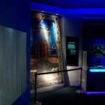 Jachin and Boaz symbolism displayed in Freemasonry Museum tapestry