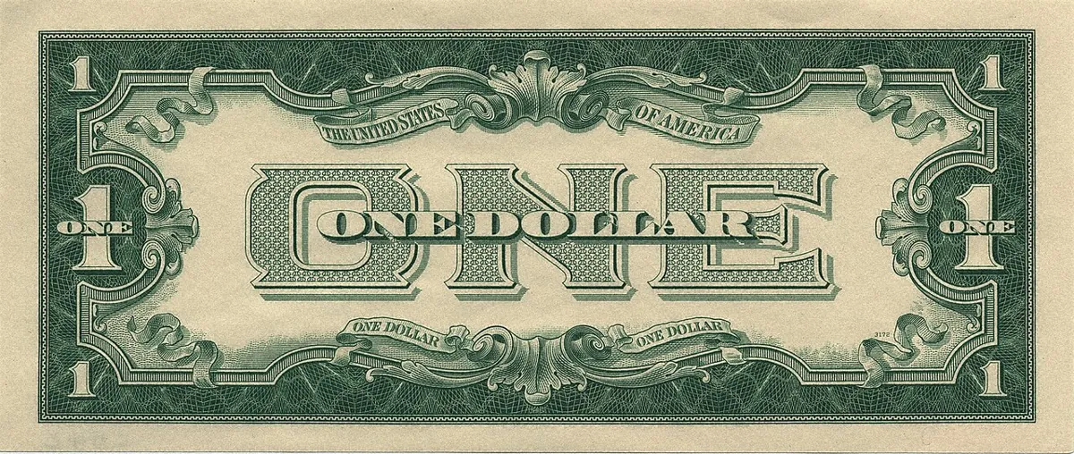 1928 U.S. dollar bill reverse featuring All-Seeing Eye symbolism and Masonic imagery