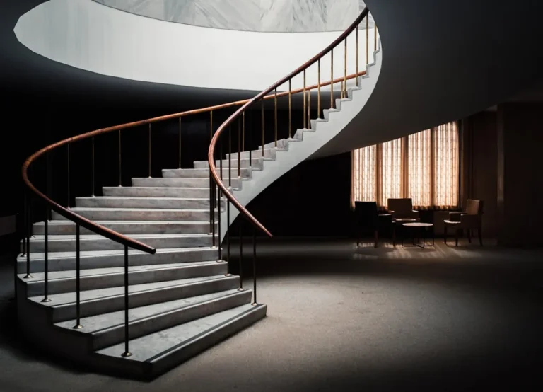 Spiral staircase symbolizing ascent through Fellowcraft degree progression