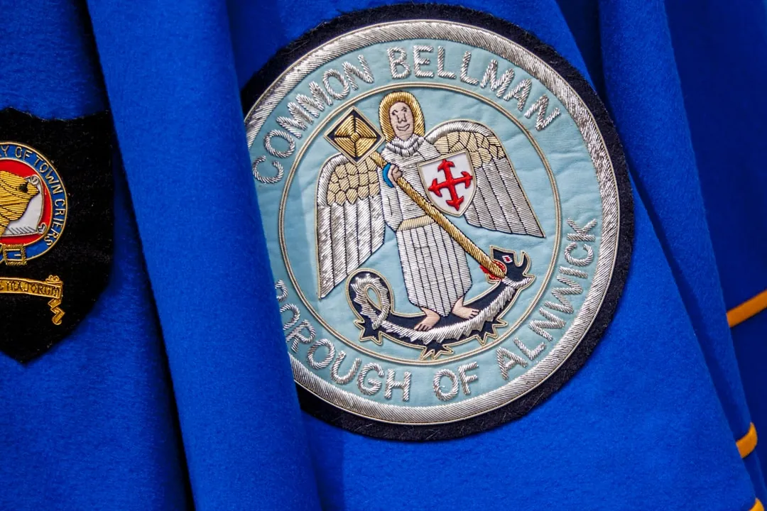 Blue and black patch emblem reflecting Masonic degree and lodge tradition