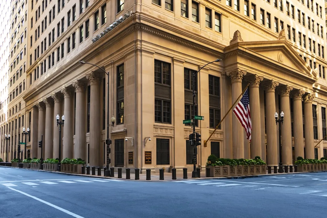 Classical columned building echoing masonic architectural symbolism