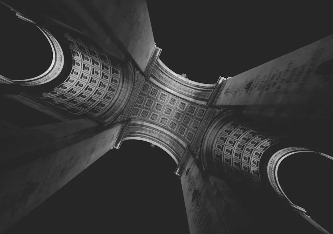 Imposing architecture symbolizing the structured ranks of masonic degree systems